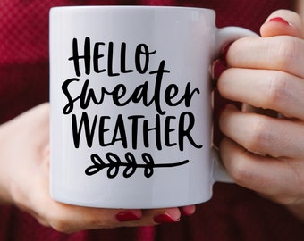 Sweater Weather Mug, Fall Mug, Camping Mug, Pumpkin Spice, Fall, Campfire Mug, Fall Gifts for women, Autumn Mug, Pumpkin spice latte