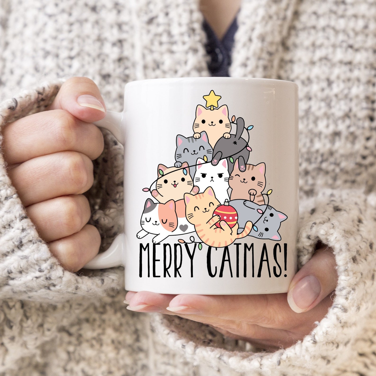 Funny Cat Christmas Mug Personalized Cat Mug Mug for Cat  Etsy