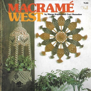 Macrame West Pattern Booklet, Unique Designs for Home & Garden Plants Hangers, Wall Art, Owl -- PDF Instant Download