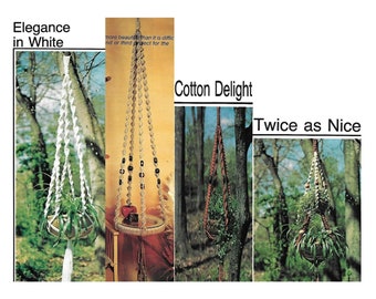 #MM101 Macrame Masterpieces Spiral Double Plant Hanger Pattern Craft Book