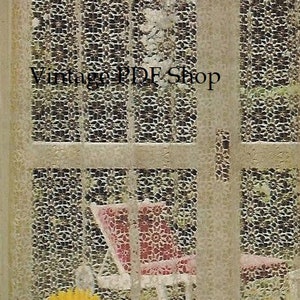 Vintage Crochet Lace Motif Curtains PDF INSTANT Download Complete Instructions
