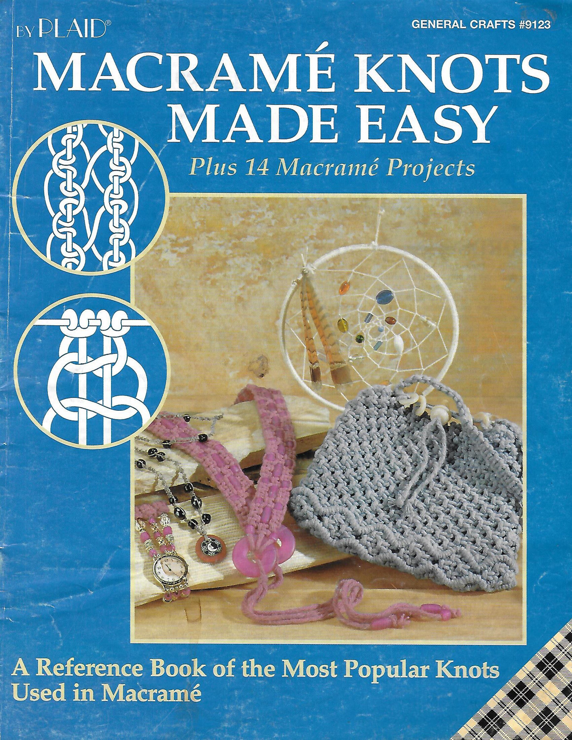 Macrame Knots Made Easy Pattern Book PDF Instant Download 1995 Purses Belts Necklace Bracelet