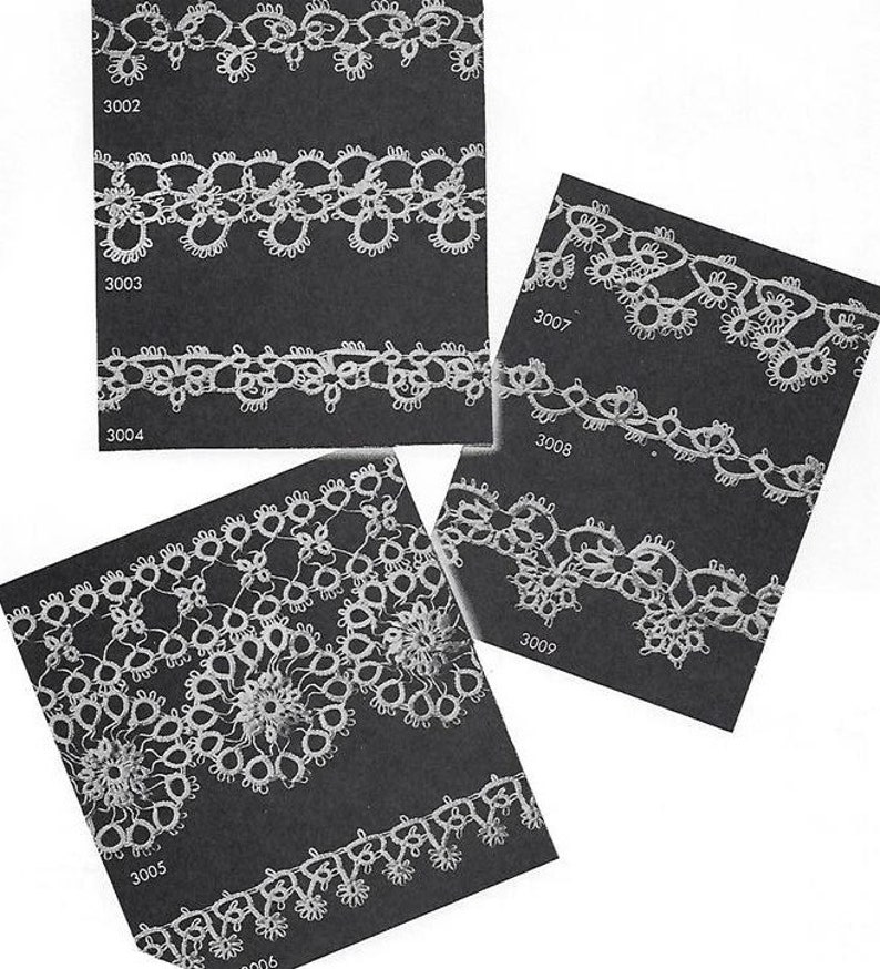 10 Vintage Tatted Gift Edging Patterns Ebook PDF INSTANT Download
