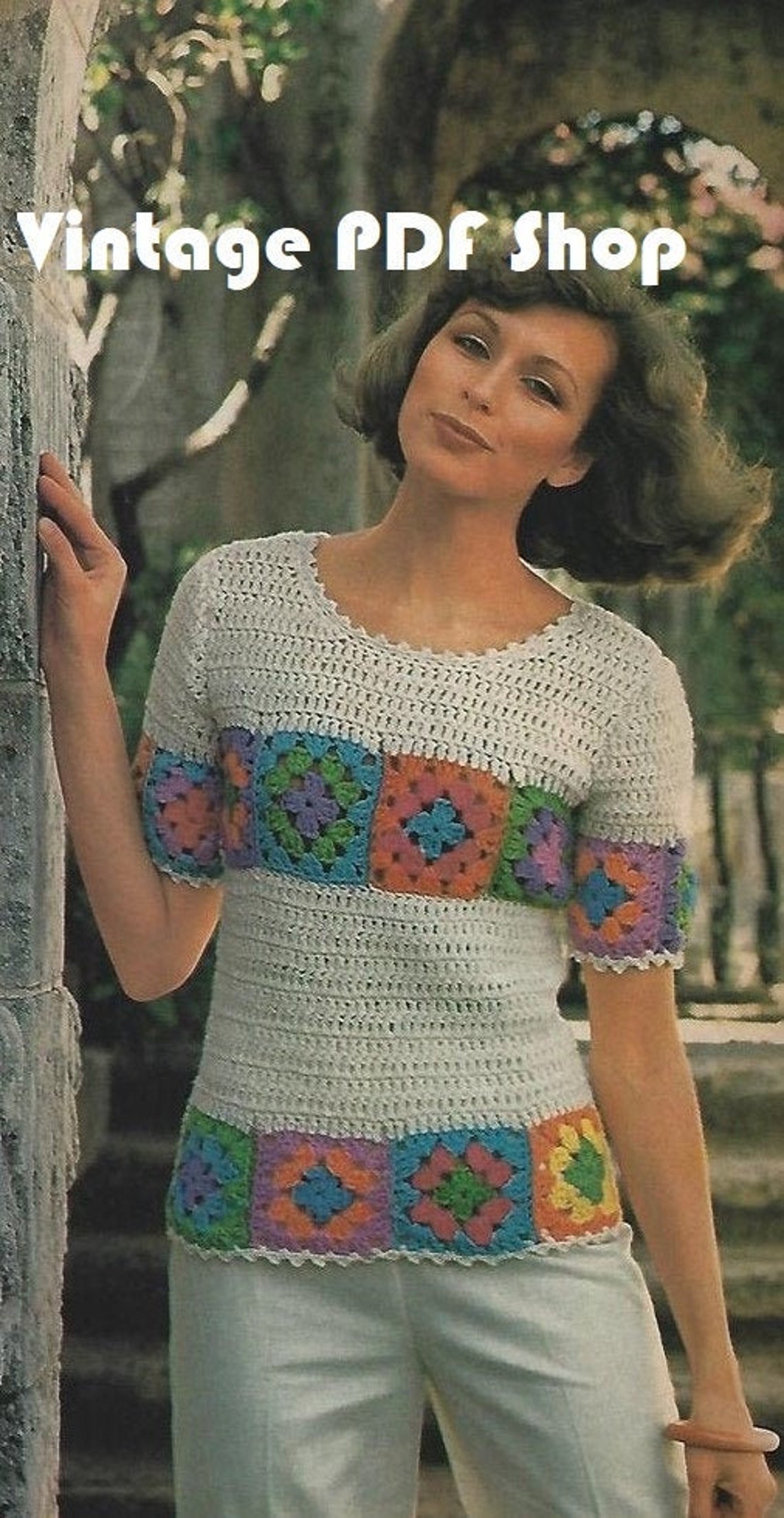 granny square shirt crochet