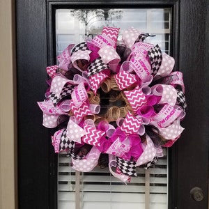 Breast Cancer Awareness Wreath