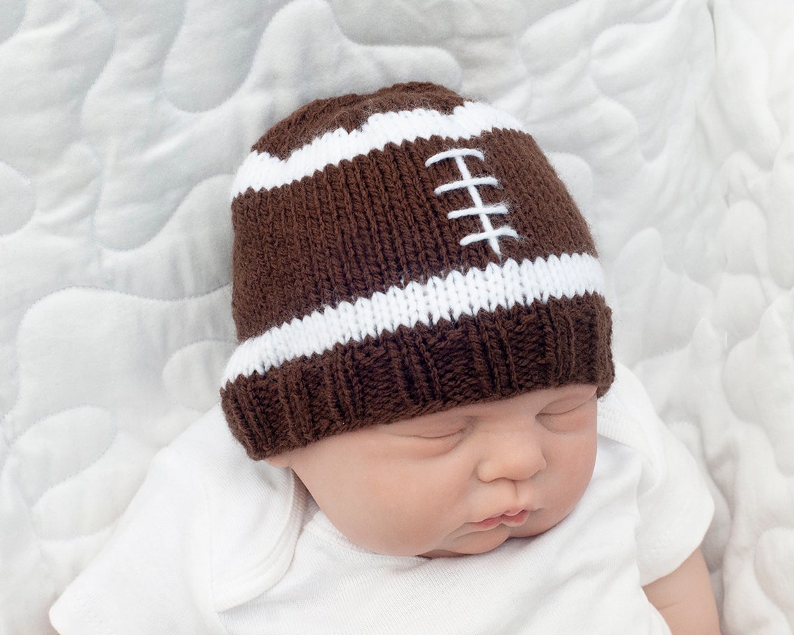 KNITTING PATTERN PDF. Baby Football Hat Knitted Beanie Etsy