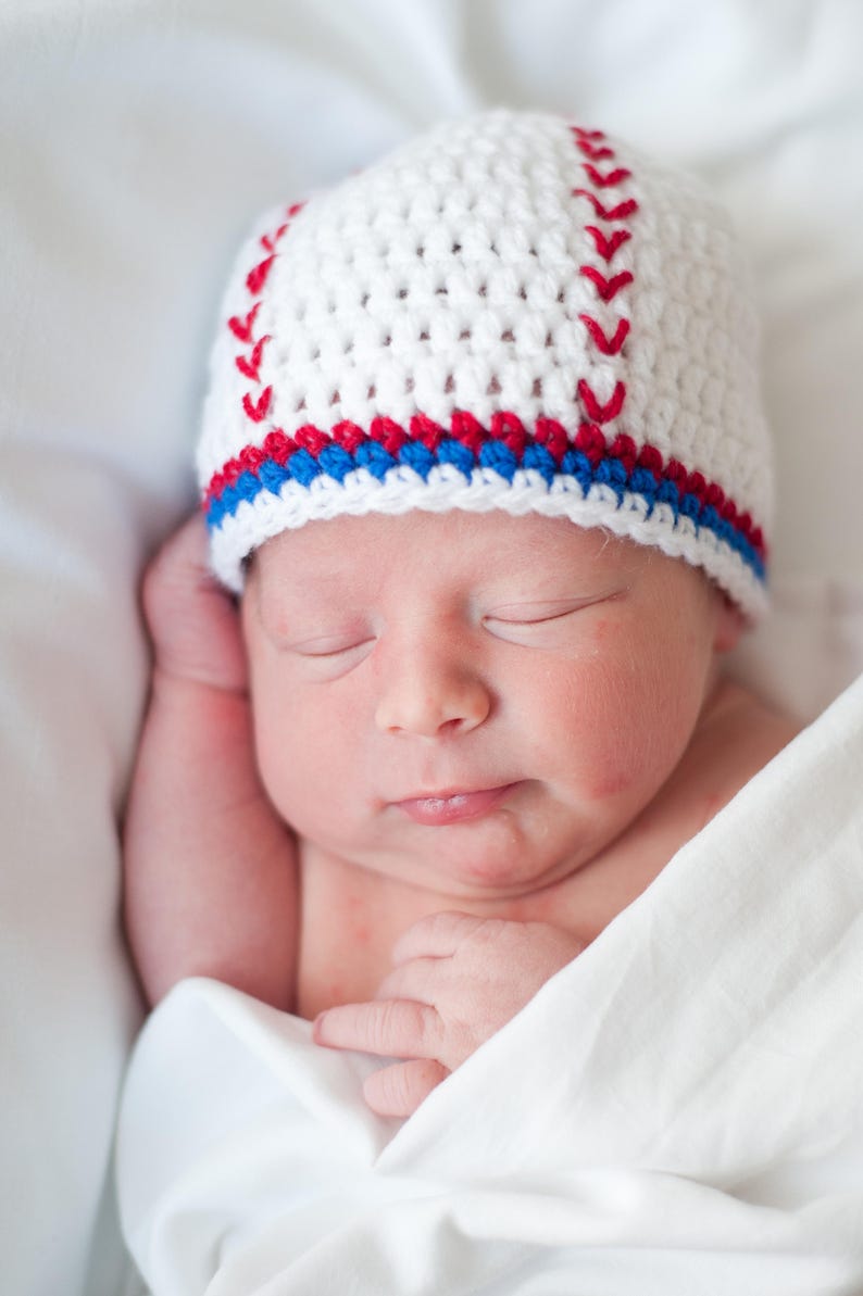 Baby BASEBALL PATTERN PDF Crochet Baseball Baby Hat Baby Boy Etsy