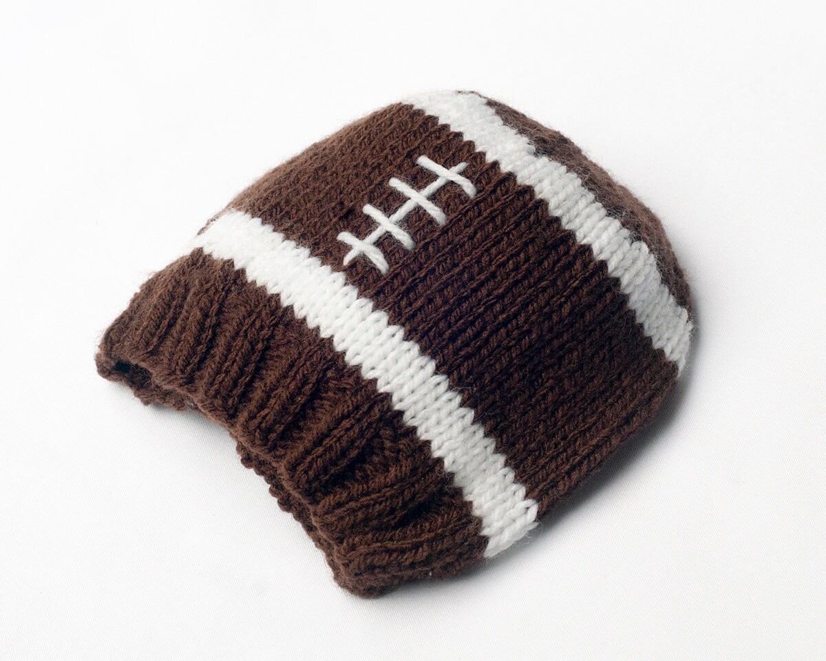 KNITTING PATTERN PDF. Baby Football Hat Knitted Beanie Etsy