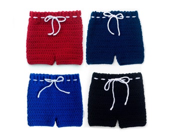 CROCHETING PATTERN PDF, 0-3 Months, Baby Boys Hockey Pants, Crocheted Shorts with Drawsting, Sports Outfit,  Soccer, English Instructions