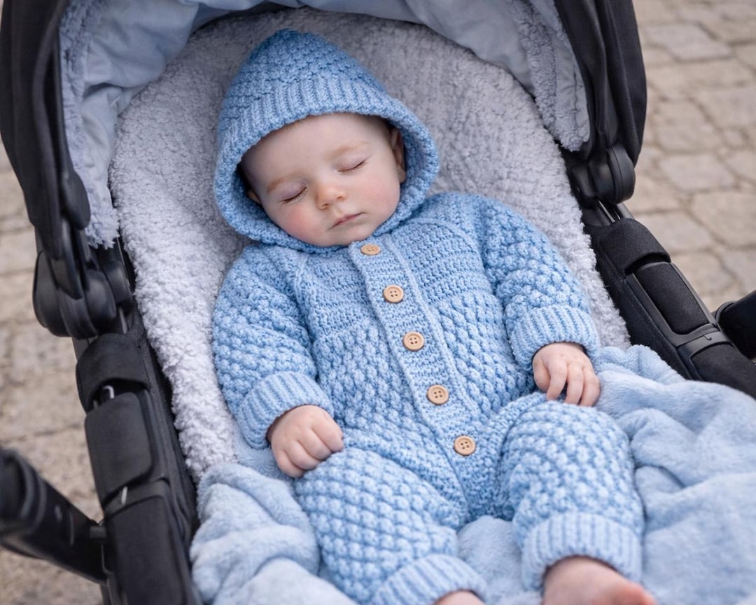 Crocheting Pattern PDF Size 0-6 Months Baby Romper, Hooded One
