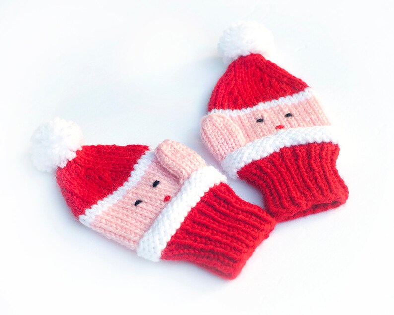 KNITTING PATTERN PDF Christmas Hat & Mitten Set Santa Baby Etsy Israel