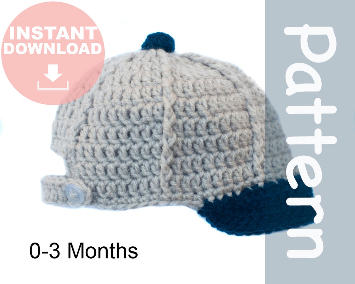 Crocheting BASEBALL PATTERN PDF Crochet Baby Baseball Hat - Etsy