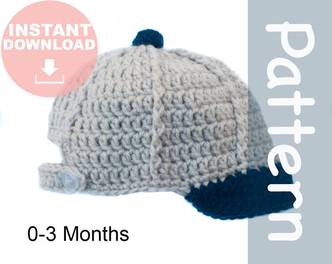 Crocheting BASEBALL PATTERN PDF Crochet Baby Baseball Hat Etsy
