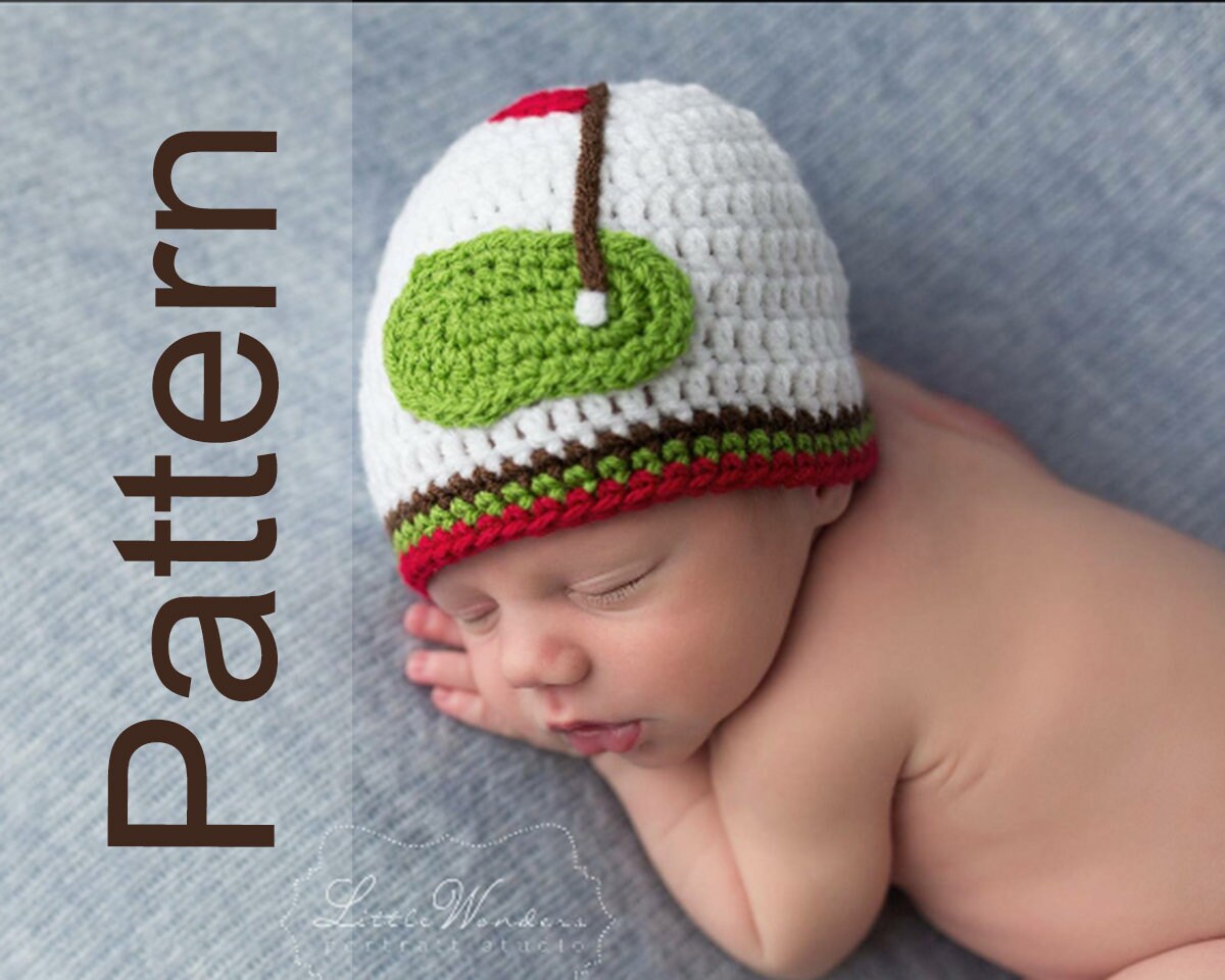 Crocheting Baby GOLF HAT Pattern PDF Boy Golf Pattern Golfing Etsy