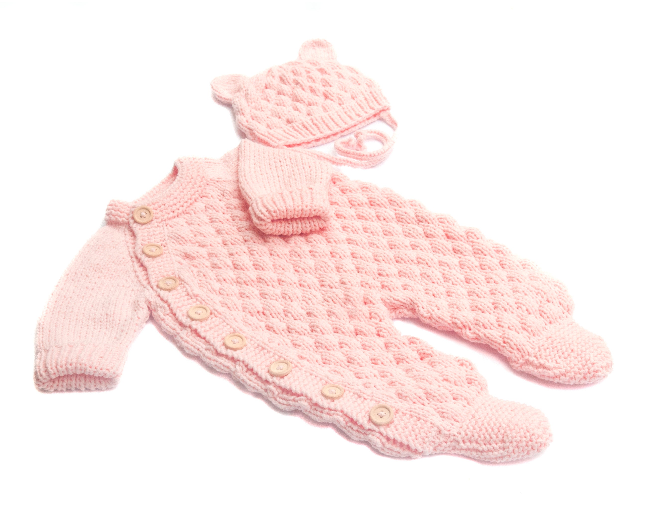 Knitting ROMPER PATTERN PDF Newborn Baby Knit Downwards Top Etsy