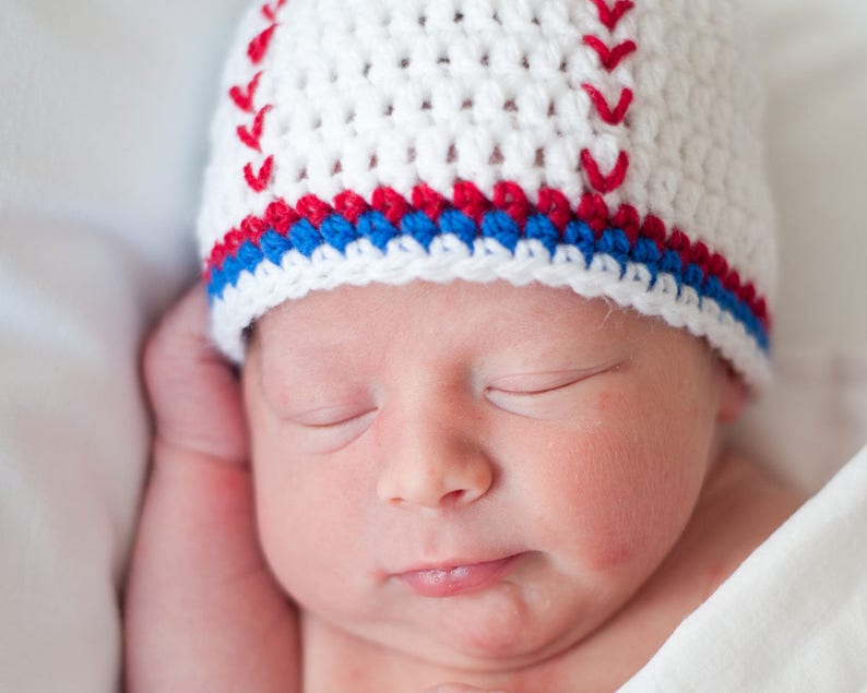 Baby BASEBALL PATTERN PDF Crochet Baseball Baby Hat Baby Boy Etsy