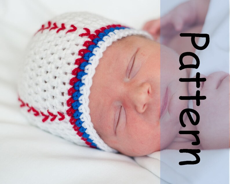 Baby BASEBALL PATTERN PDF Crochet Baseball Baby Hat Baby Boy Etsy