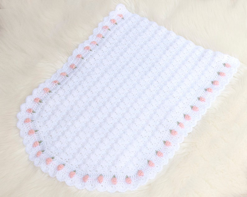 Crocheting Baby BLANKET PATTERN PDF Girl Afghan Etsy