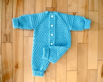 CROCHETING PATTERN PDF 0-6 Months Baby Romper, Crew Neck Texture Crochet Sleeper, One Piece Jumpsuit, Overall Leggings, English Instructions