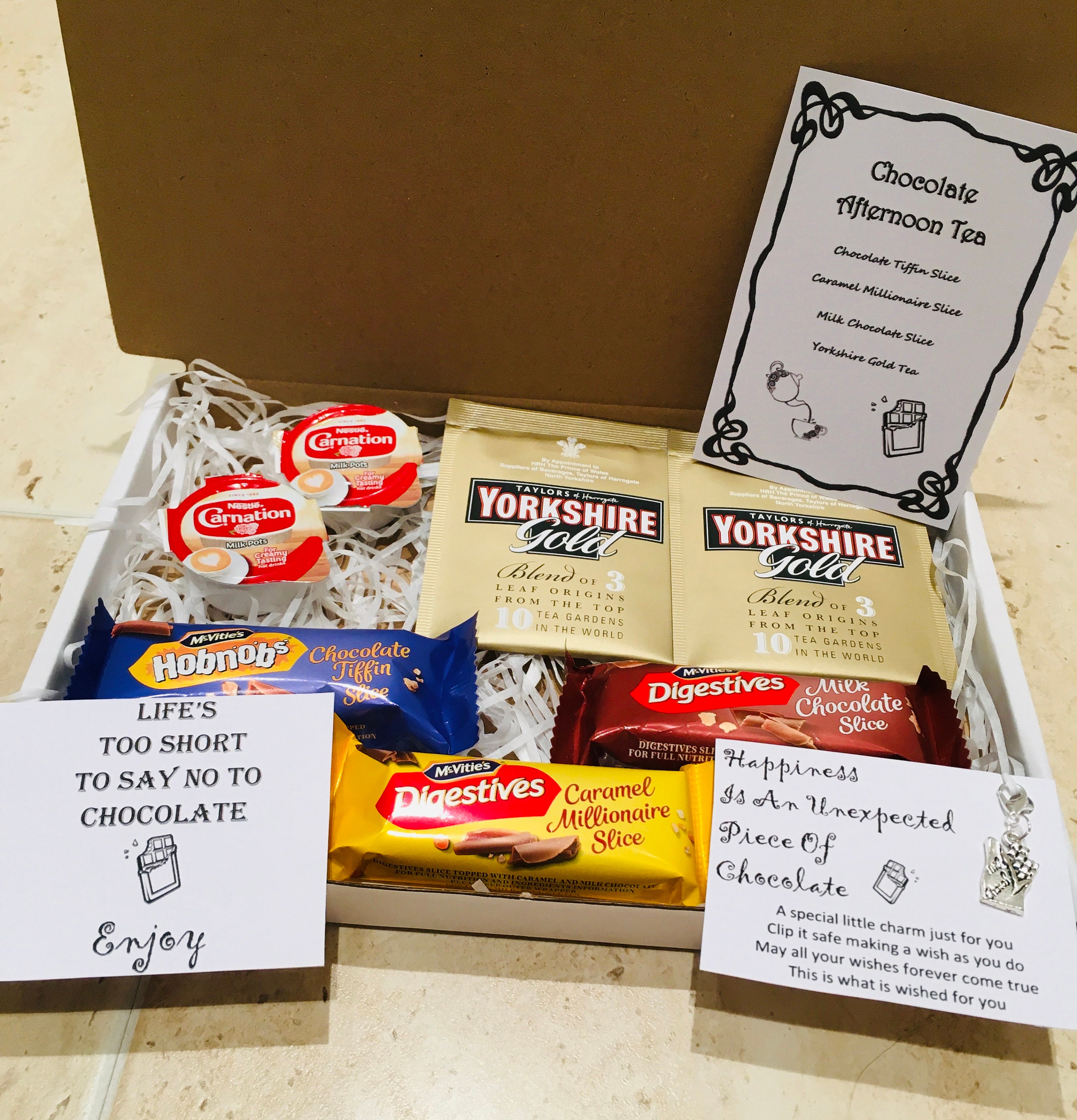 Personalised chocolate afternoon tea letterbox gift Etsy