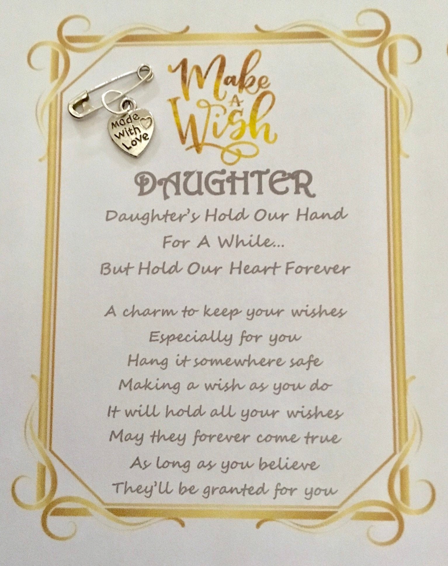 Daughter Holds Our Heart Forever Make A Wish Various - Etsy