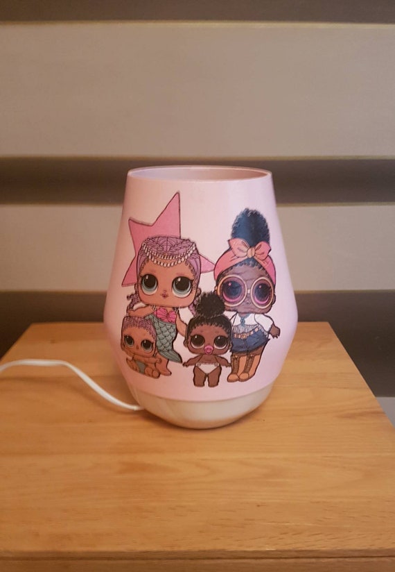 LOL Doll surprise bedside lamp / little girl/ decorpage/ Etsy