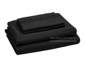Black Deep Sleep Sheet Sets 1800 Thread Count Feel Soft, Breathable, Wrinkle Free Bed Sheets Deep Pockets For Thick Mattresses