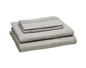 Silver Gray Deep Sleep Sheet Sets 1800 Thread Count Feel Soft, Breathable, Wrinkle Free Bed Sheets Deep Pockets For Thick Mattresses