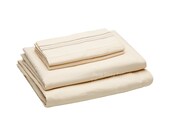 Ivory Deep Sleep Sheet Sets 1800 Thread Count Feel Soft, Breathable, Wrinkle Free Bed Sheets Deep Pockets For Thick Mattresses