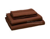 Chocolate Deep Sleep Sheet Sets 1800 Thread Count Feel Soft, Breathable, Wrinkle Free Bed Sheets Deep Pockets For Thick Mattresses