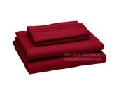 Burgundy Deep Sleep Sheet Sets 1800 Thread Count Feel Soft, Breathable, Wrinkle Free Bed Sheets Deep Pockets For Thick Mattresses