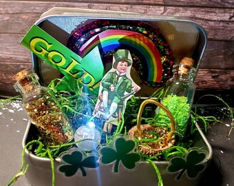 Leprechaun catching kit, mini  trap, Leprechaun decor, st Patrick's day