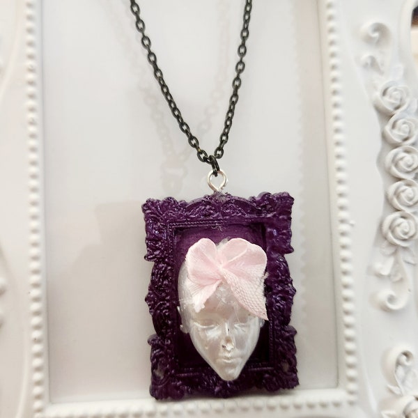 Haunted doll cameo necklace pendant