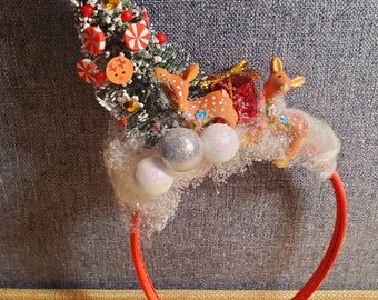 Niche Christmas headband, kawaii Christmas headband, Christmas headband