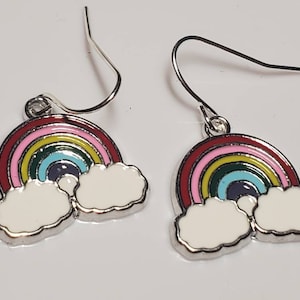 Rainbow pride earrings
