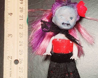 Minature haunted doll Keychain, haunted doll Keychain, travel haunted doll