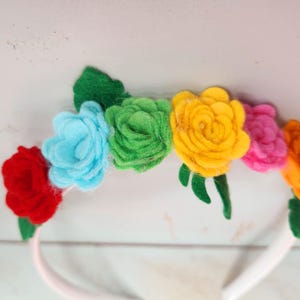 rainbow flower headband, pride headband
