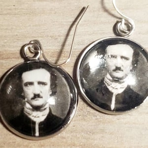 Edgar allen poe earrings