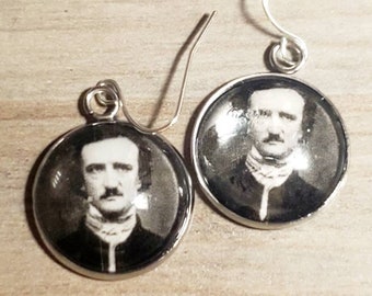 Edgar allen poe earrings