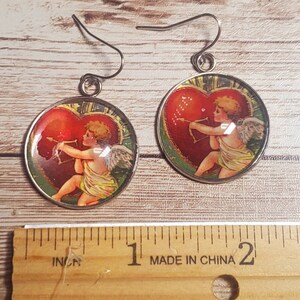 Valentines day cupid earrings