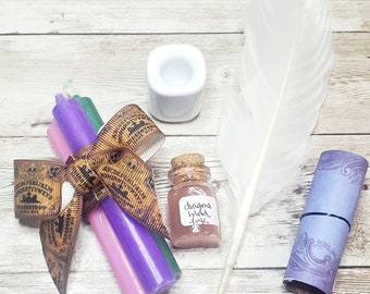 Magical spell writing kit, spell writing kit,