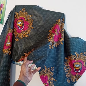 Turban foulard wax cache col 1,75m/55cm image 5