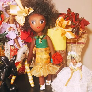 Black princess doll. Handmade cotton scrap doll. Toy doll. For little girl.