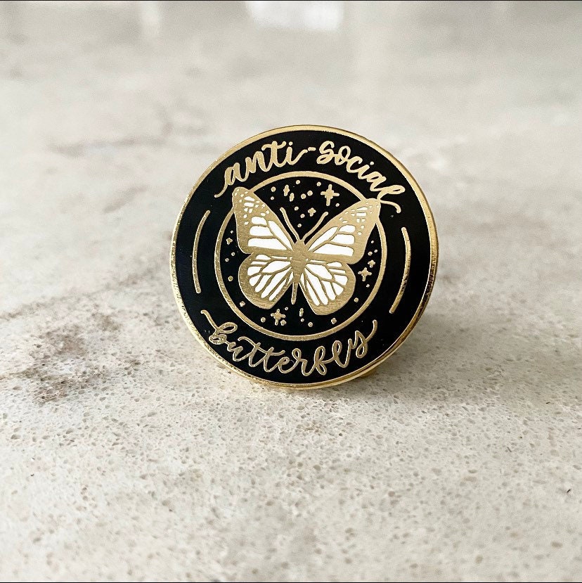 Butterfly Enamel Pin Etsy Canada