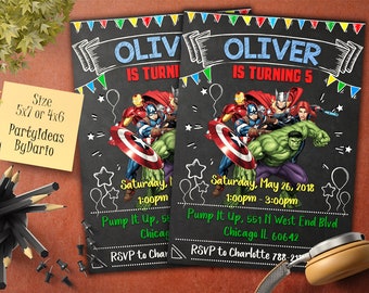 superhero invitation etsy