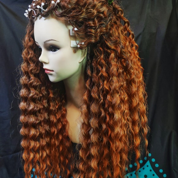 Ginger autumn fall ombre dready curls hair set