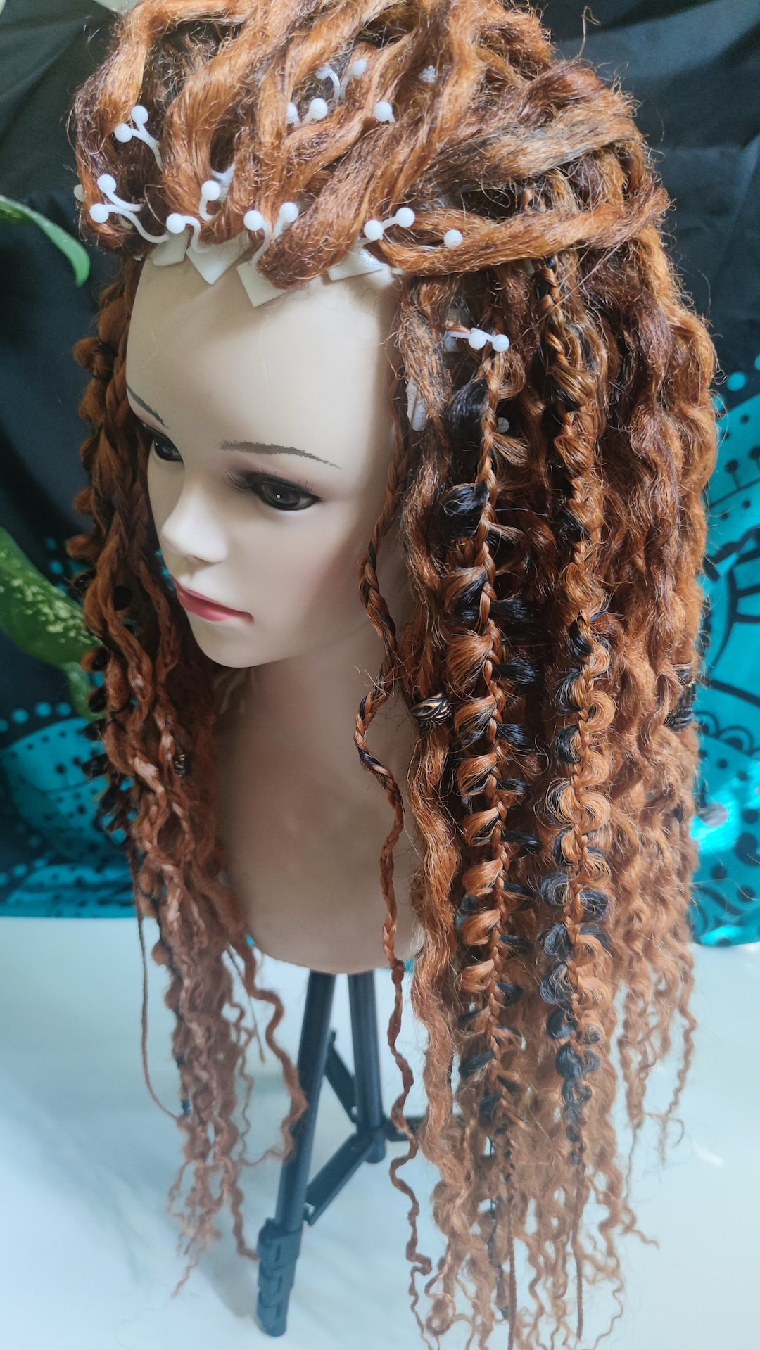 Ginger Dreads Fire Curly Wavy Hair Set Ginger Double Ended Etsy