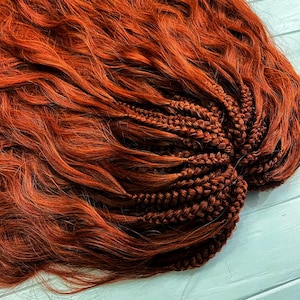 Bronze symphony Wavy Dreads | Handmade Copper Hair | Boho Vibes Full or partial dready curls set DE/SE