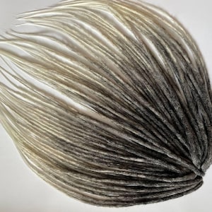 Ash Storm Dreads – grey ombre synthetic locs, salt and pepper dreads, DE/SE full or partial set, 60 cm (24 inches), boho hair extensions