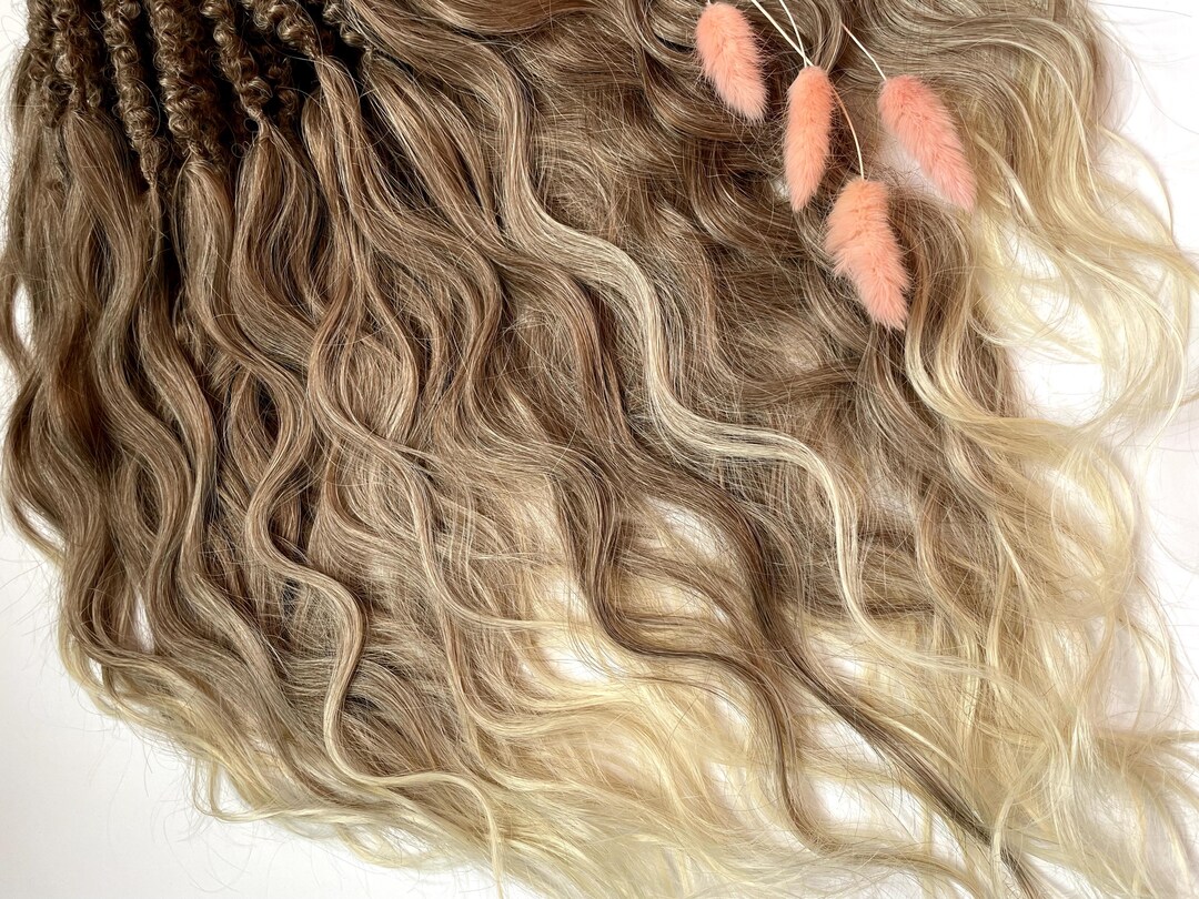 Golden Blond Wavy Dreads Lightweight & Natural Boho Style DE or SE ...